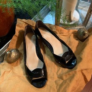 COLE HAAN Black Wedges